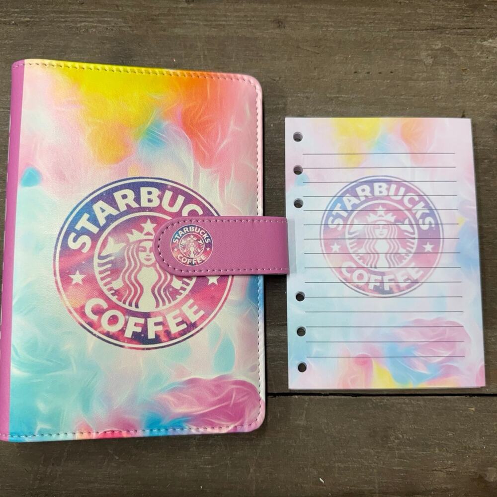 Starbucks A6 6 Ring Binder & Paper